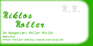 miklos moller business card